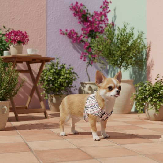 Chihuahua con Arnés - Fondo Lifestyle