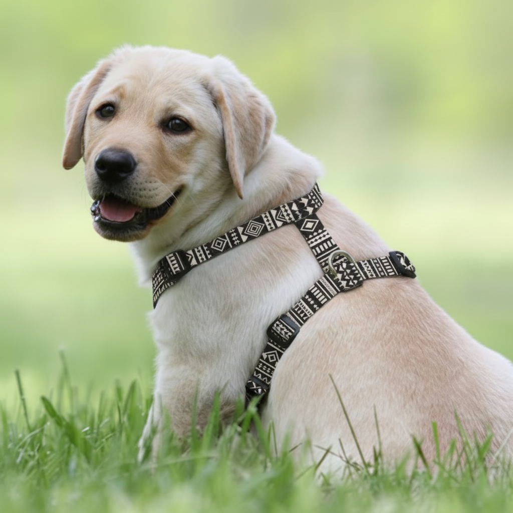 Labrador con Arnés Madrid en el parque