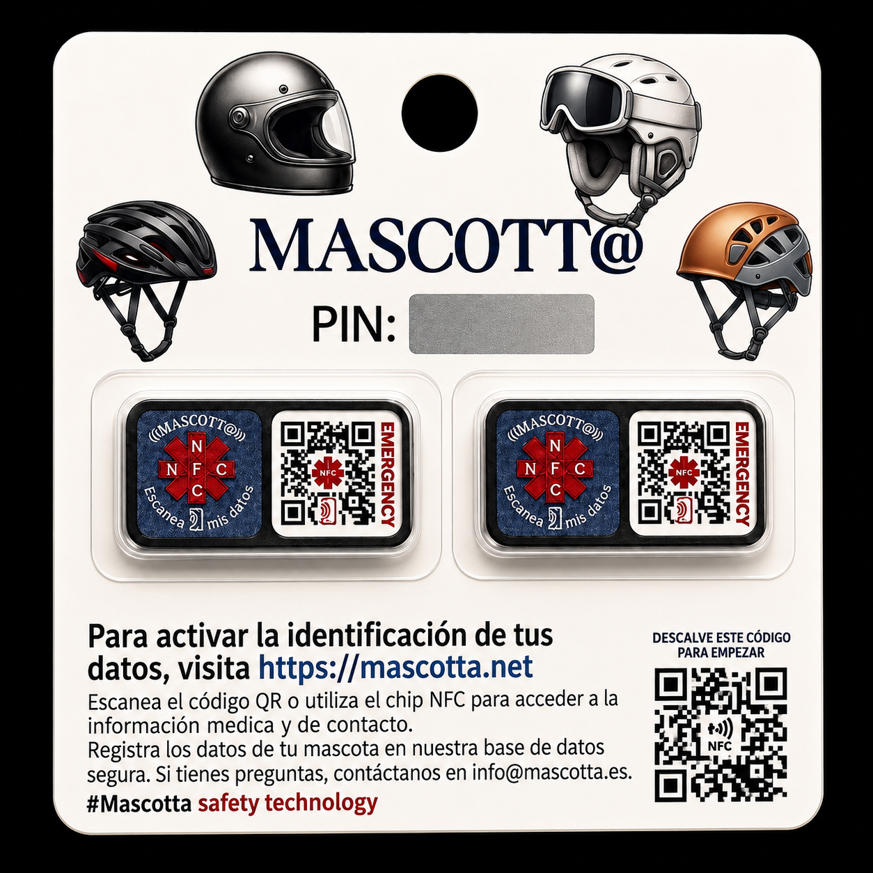SOS MASCOTT@ MEDICAL ID CASCO